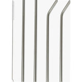 4 Pcs Stainless Steel Straws With Cleaning Brush, Reusable Metal Drinking Straws for Tall Tumblers, 12 x 0.3 in