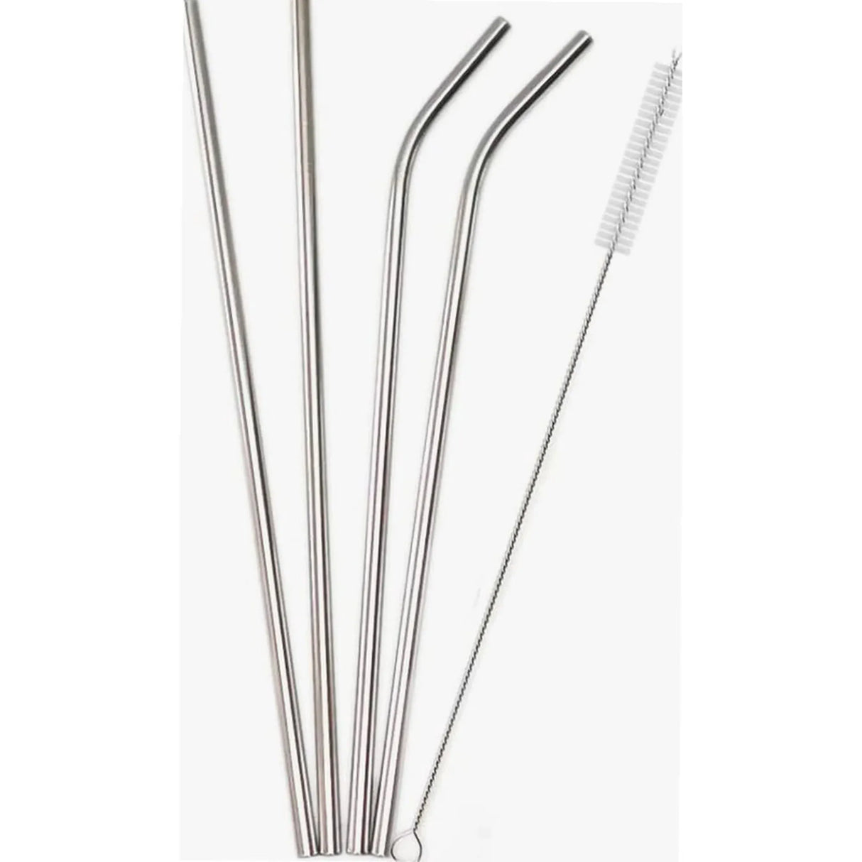 4 Pcs Stainless Steel Straws With Cleaning Brush, Reusable Metal Drinking Straws for Tall Tumblers, 12 x 0.3 in