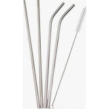 4 Pcs Stainless Steel Straws With Cleaning Brush, Reusable Metal Drinking Straws for Tall Tumblers, 12 x 0.3 in