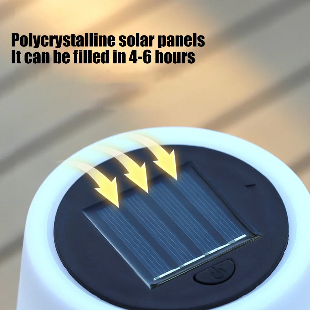 Waterproof Solar Table Lamp, Rechargeable Wireless Outdoor Light for Desk Patio Garden Yard and Room Decor