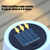 Waterproof Solar Table Lamp, Rechargeable Wireless Outdoor Light for Desk Patio Garden Yard and Room Decor