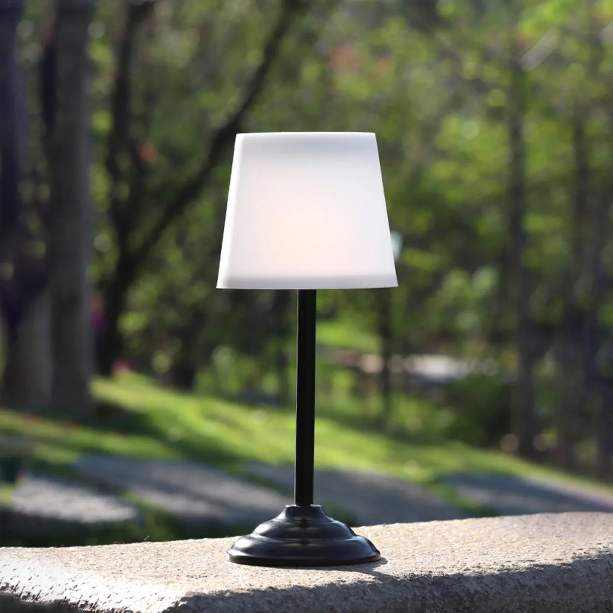 Waterproof Solar Table Lamp, Rechargeable Wireless Outdoor Light for Desk Patio Garden Yard and Room Decor