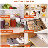 Non Adhesive Shelf Liner, Washable Waterproof Non Slip Cabinet Drawer Refrigerator Liner, 20 in x 35 ft - Top-Down View