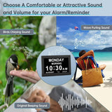 Dementia Digital Clock for Seniors, Extra Large Electric Calendar Clock With 20 Alarms Auto DST and HD Display, 10 in, 1024 x 600P - Side View