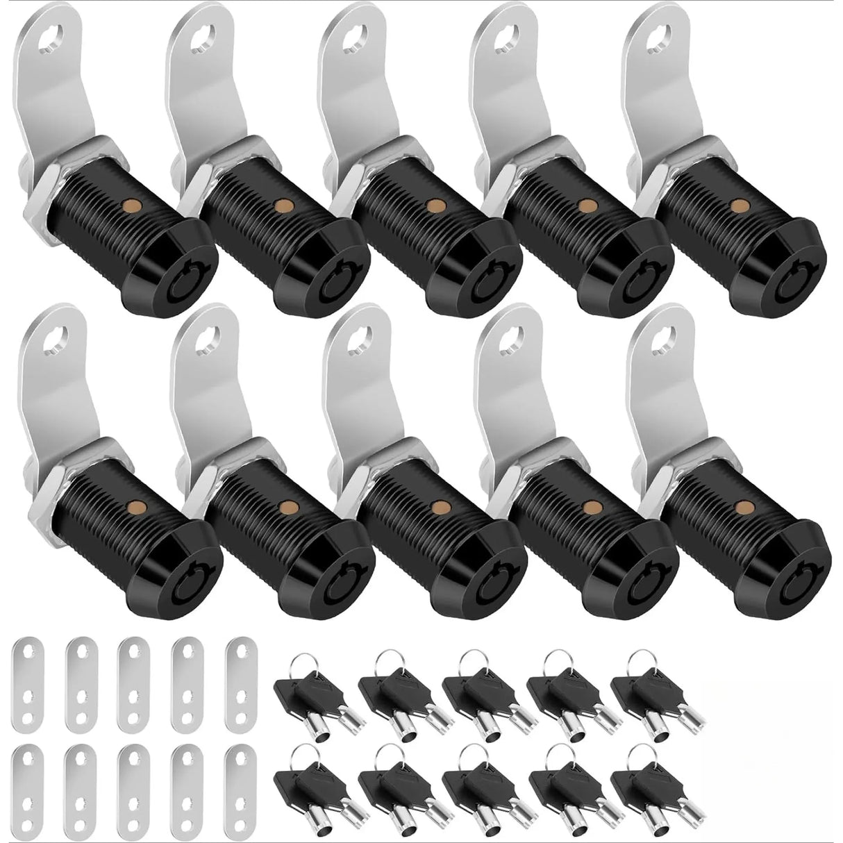 5 Pack Cabinet Locks With Keys, Keyed Alike RV Storage Door Camper Toolbox Cam Locks, 1 in