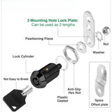 5 Pack Cabinet Locks With Keys, Keyed Alike RV Storage Door Camper Toolbox Cam Locks, 1 in - Front View