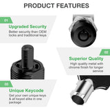 5 Pack Cabinet Locks With Keys, Keyed Alike RV Storage Door Camper Toolbox Cam Locks, 1 in - Top-Down View