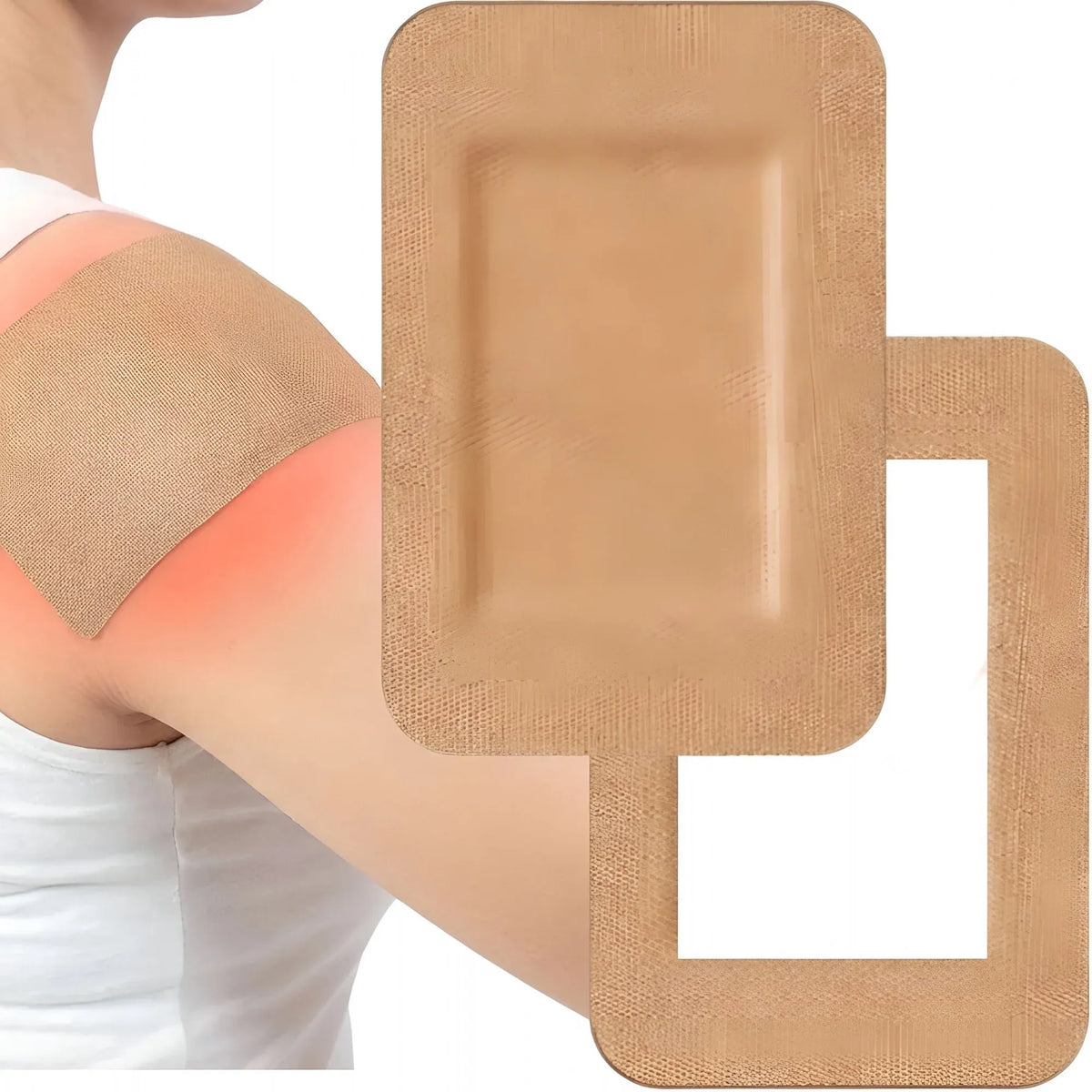 24 Pcs Extra Large Flexible Adhesive Bandages, Sterile Breathable Latex Free Fabric Bandages for Wound Care First Aid, 6 x 4 in