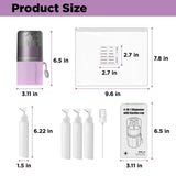 4 in 1 Travel Toiletry Containers, Refillable Travel Size Bottle Set With Suction Cup for Shampoo Conditioner Body Wash Lotion - 45-Degree Angle