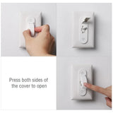 4 Pack White Wall Switch Guards, Childproof Light Switch Plate Covers for Lights and Circuits, Screws Excluded
