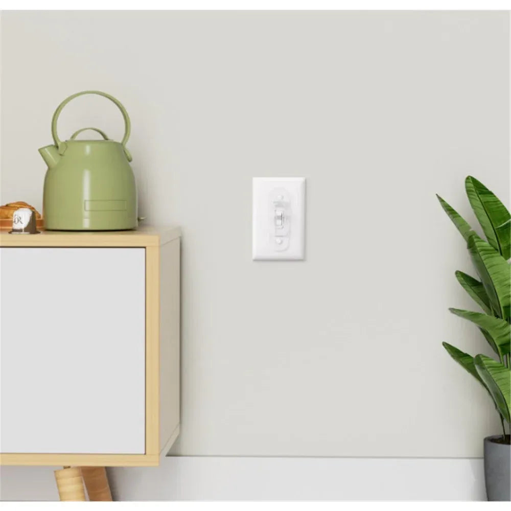 4 Pack White Wall Switch Guards, Childproof Light Switch Plate Covers for Lights and Circuits, Screws Excluded