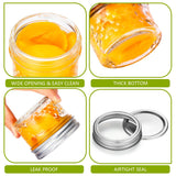 16 Pack Glass Mason Jars With Regular Lids, Canning Jelly Jars for Baby Food Honey Jam Candles and Spices, 4 oz - Top-Down View