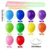 100 Pcs Latex Balloons With 1 Roll Ribbon, Round Helium Balloons for Birthday Wedding Baby Shower Graduation and Festivals, 12 in