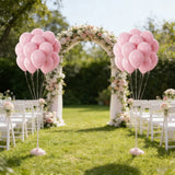 100 Pcs Latex Balloons With 1 Roll Ribbon, Round Helium Balloons for Birthday Wedding Baby Shower Graduation and Festivals, 12 in - Top-Down View
