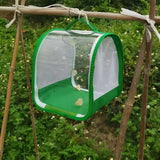 1 Pc Green Butterfly Kit With Live Caterpillars, Portable Foldable Insect Habitat Cage and Butterfly House - Close-Up Angle