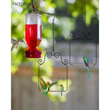 2 Pack Black Hummingbird Swings and Perches, Metal Frame Wild Bird Swing With Wooden Dowel and Hanging Chains for Indoor Outdoor - Front View