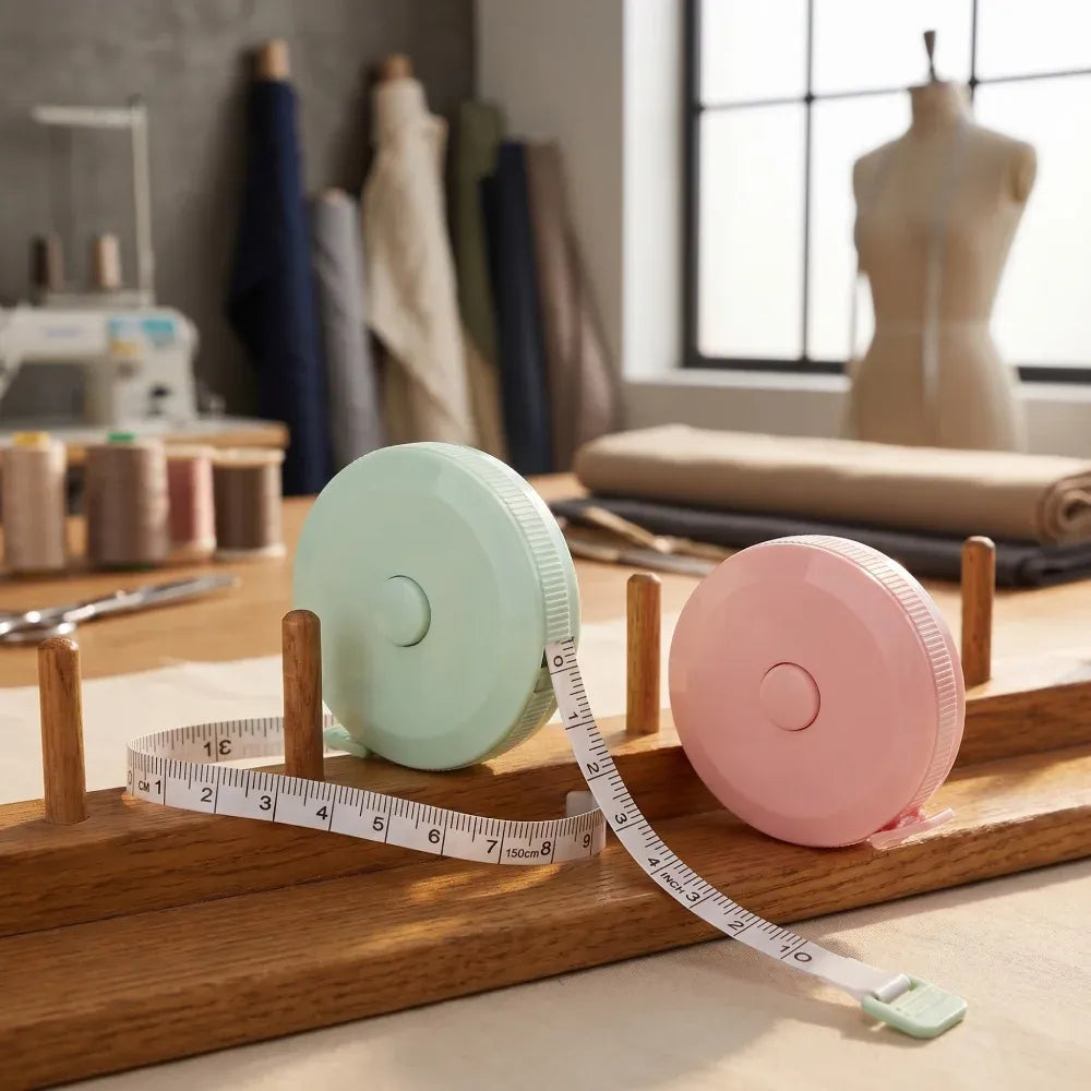 6 Pack Soft Measuring Tape, Retractable Tailor Ruler With Push Button for Sewing Body Fabric Cloth Knitting, 60 in, 1.5 m