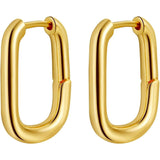 Chunky Stud Earrings for Women, 14K Gold Plated Hypoallergenic Statement Fashion Jewelry