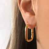 Chunky Stud Earrings for Women, 14K Gold Plated Hypoallergenic Statement Fashion Jewelry