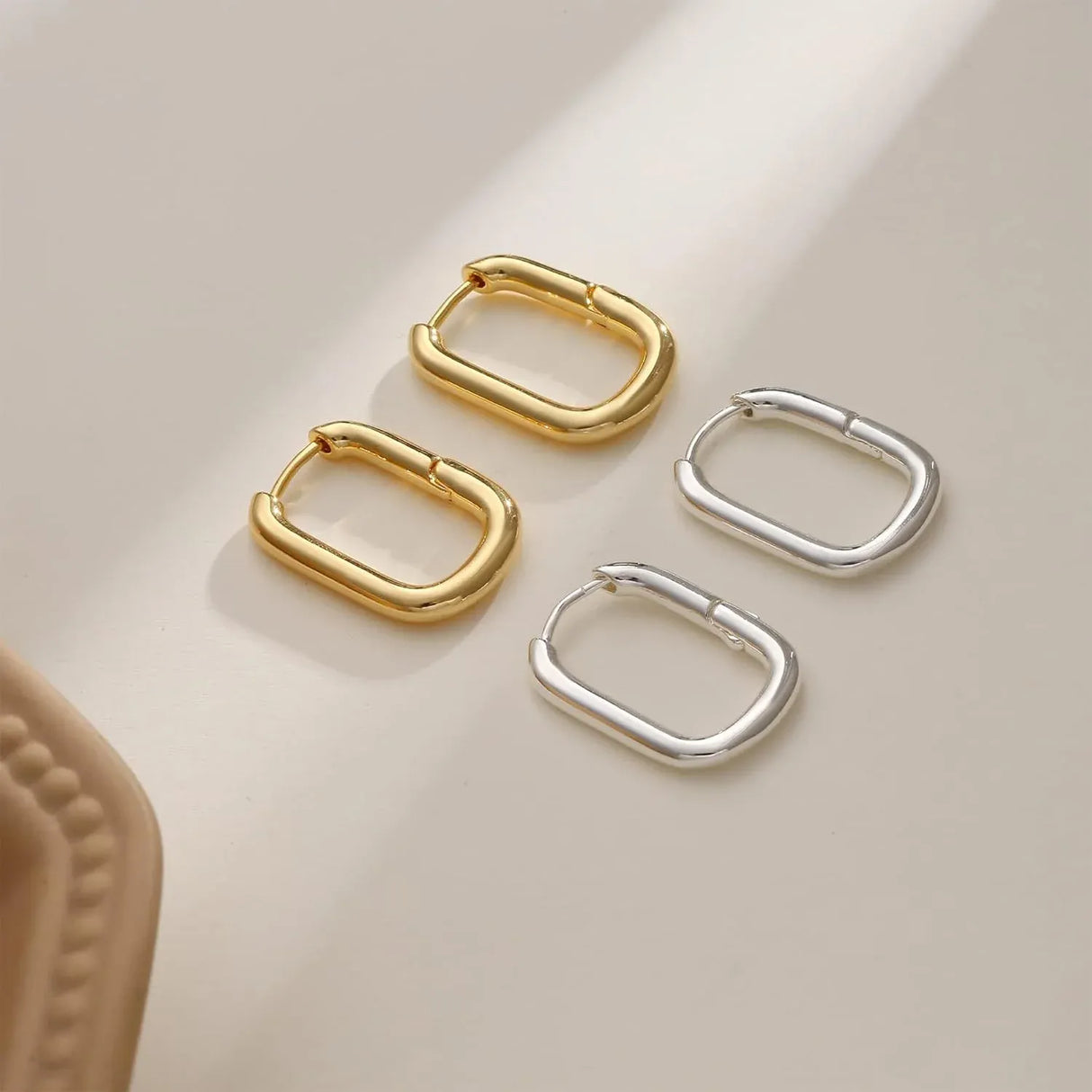 Chunky Stud Earrings for Women, 14K Gold Plated Hypoallergenic Statement Fashion Jewelry