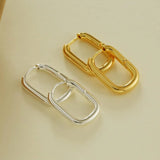 Chunky Stud Earrings for Women, 14K Gold Plated Hypoallergenic Statement Fashion Jewelry