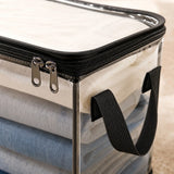 6 Pcs Extra Large Clear Storage Bags With Zipper Handles, Thick Foldable Plastic Bins for Clothes Blankets Toys Moving - 45-Degree Angle