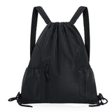 One-piece backpack - Drawstring backpack - Large capacity - Lightweight - Separate compartments for wet and dry items, sports backpack - Suitable for travel and fitness - Black