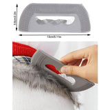 Cat Brush - Pumpkin Shape - Cat Comb - Dog Brush - Brush Against Cat Hair - Anti-Shedding - Coat Care - Gray - Rear View