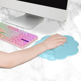 Mouse pad - Mouse pad with wrist rest - Ergonomic mouse pad - Mouse pad with leather surface, suitable for computers, laptops, office, home and travel, with non-slip bottom - Side View