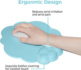 Mouse pad - Mouse pad with wrist rest - Ergonomic mouse pad - Mouse pad with leather surface, suitable for computers, laptops, office, home and travel, with non-slip bottom