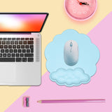 Mouse pad - Mouse pad with wrist rest - Ergonomic mouse pad - Mouse pad with leather surface, suitable for computers, laptops, office, home and travel, with non-slip bottom - Low Angle
