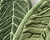 Towels - Towel set - Soft, absorbent kitchen and bathroom towels made of coral fleece with hanging loops for easy dishwashing and hand washing - 2-pack (dark green, light green) - Top-Down View
