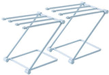 Kitchen towel rack - space-saving - foldable rack - with 4 supports, corrosion-resistant, suitable for storing dishcloths, cups and baby bottles - PP material (blue)