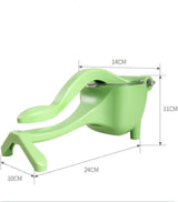 Manual Juicer - Fruit and Vegetable Juicers - Portable Multifunctional Lemon and Orange Juicer for Home Use - High Efficiency Juicing Appliance - Light Green - Top-Down View