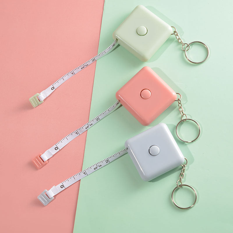 Tape measure - Extendable measuring tape - Small measuring tape - 1.5 m extendable measuring tape for sewing and crafts, body measurements, weaving fabrics - Set of 3 (blue, pink, green)