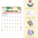 Calendar 2026 - Hangable 12 Months - Calendar - With wire-o-binding - Yearly calendar - Monthly planner - Wall calendar - 37 x 30cm - Front View