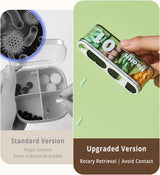 Medicine Box - Four-Compartment Pill Box - Compact and Portable Travel Pill Box - Only 11.5cm, Perfect for Storing Daily Vitamins, Supplements, and Pills - Set of 2 (Light Pink, White) - Top-Down View