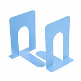 Bookends - Metal - Iron bookshelves - To be used for supporting books and organizing your desk - 13 × 15 × 16.5 cm - Blue