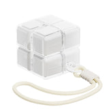 Medicine box - 7-day medicine box - Weekly pill box - Portable pill box for travel - Easy to open - 8 compartments - For storing vitamins and medicines - White