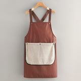 Apron - Kitchen Apron - Waterproof and Stain Resistant - Professional Cooking Apron - With Pockets and Removable Towels - Apron for Women and Men - Coffee Brown