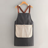 Apron - Kitchen Apron - Waterproof and Stain Resistant - Professional Cooking Apron - With Pockets and Removable Towels - Apron for Women and Men - Black