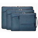 Laptop Case - Suitable for 13/14/15.6 inches - Zippered Laptop Case - Laptop Sleeve - Waterproof Oxford Cloth - Scratch and Wear Resistant, Easy to Carry - Blue - Top-Down View