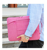 Laptop Case - Suitable for 13/14/15.6 inches - Zippered Laptop Case - Laptop Sleeve - Waterproof Oxford Cloth - Scratch and Wear Resistant, Easy to Carry - Pink - Top-Down View