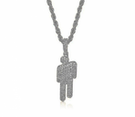 Billie Eilish Necklace for Women, Silver Pendant, Charms