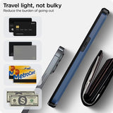 2023 new iPhone 14 case with card holder, Wireless charging compatible iPhone 14 Wallet case, Slim shockproof iPhone 14 case Wallet (Navy blue)