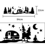 Tree Forest Vinyl Body Decal Sticker for SUV RV Van Caravan Off - Side View