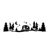 Tree Forest Vinyl Body Decal Sticker for SUV RV Van Caravan Off - Top-Down View