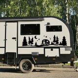 Tree Forest Vinyl Body Decal Sticker for SUV RV Van Caravan Off - 45-Degree Angle