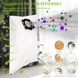 10 vacuum cleaner bags for Kärcher vacuum cleaners, compatible with wd4 wd5 wd6 mv4 mv5 mv6 - Rear View