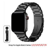 Stainless Steel Bracelet for Apple Watch Band 49mm 45mm 44mm 42mm Watch Metal Bracelet for Iwatch Series 9 8 7 6 5 Black